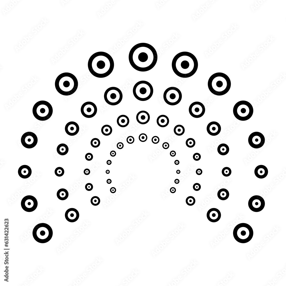 Dot pattern shape abstract recolorable vetor element Stock Vector ...