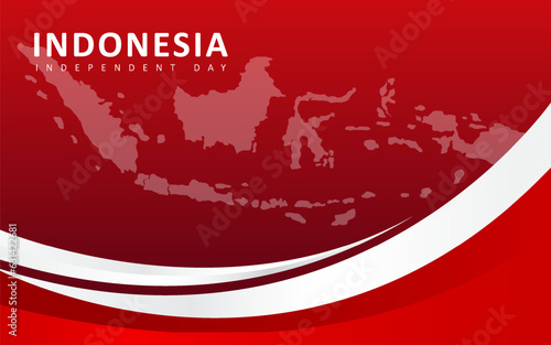 illustration of indonesia independent day gradient background.for banner or social media template,backdop
