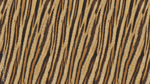 3D illustration  3D rendering close-up 8K texture of Tiger skin Seamless texture background backdrop