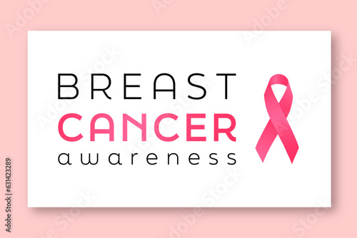 Breast cancer awareness month, landing page vector illustration