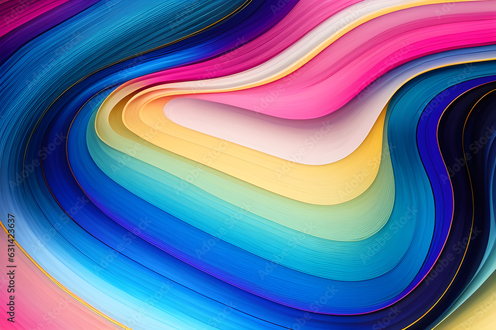 Abstract arrangement of colorful fabrics, Smooth Textured Spectrum, Hand edited generative AI. Abstract arrangement of colorful fabrics, Smooth Textured Spectrum, Hand edited generative AI.