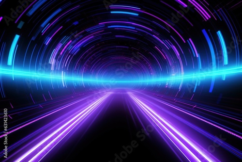 abstract futuristic background with pink blue glowing neon moving high speed wave lines and bokeh lights. Data transfer concept Fantastic wallpaper