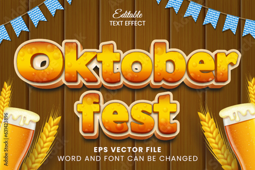 Oktoberfest festival 3d editable text effect