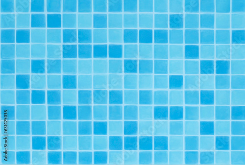 Blue small tiles background texture of a Swimming pool or bath. AI generative