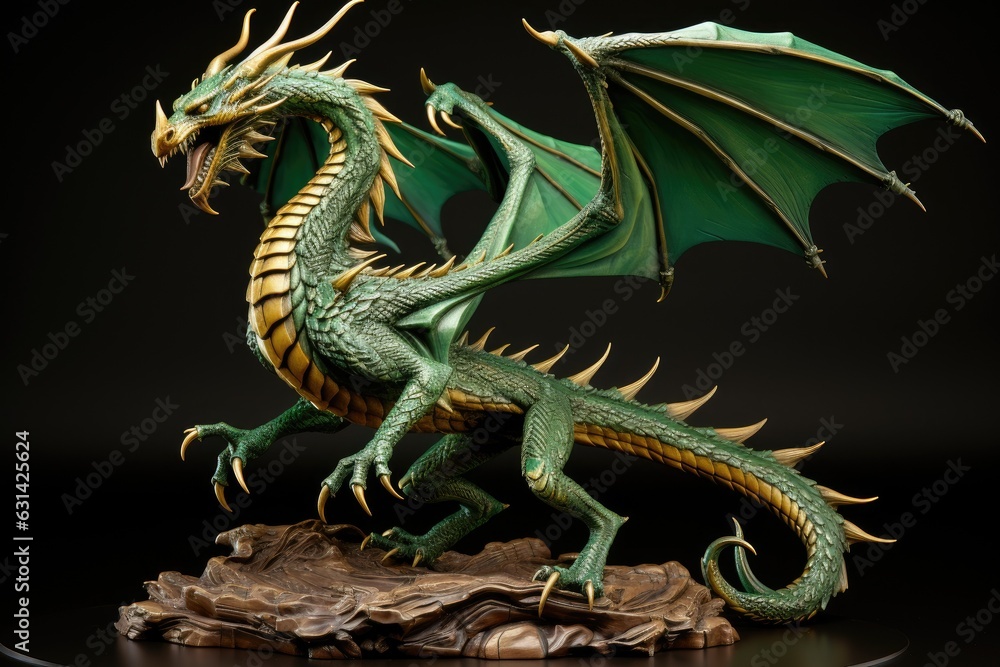 Fototapeta premium Dragon symbol of year 2024