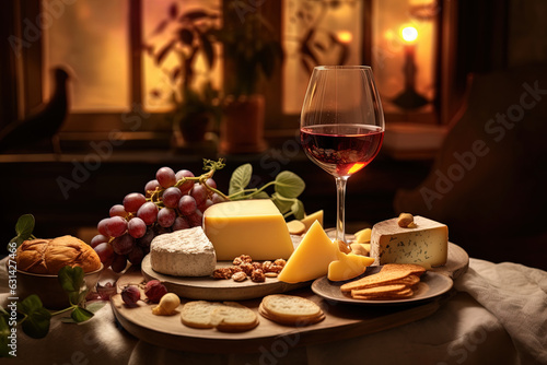 Immersive photography for a delicious experience of the aromas and rich flavors of wine and cheese
