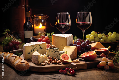 Immersive photography for a delicious experience of the aromas and rich flavors of wine and cheese