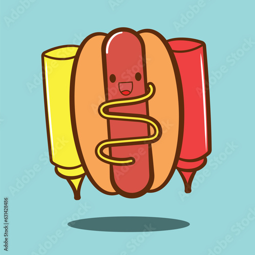 kawaii hotdog