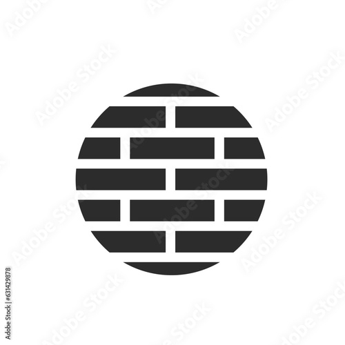 wall brick icon of sturdy vector element concept design template
