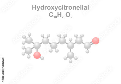 Hydroxycitronellal. Simplified scheme of the molecule. Use in laundry detergents.