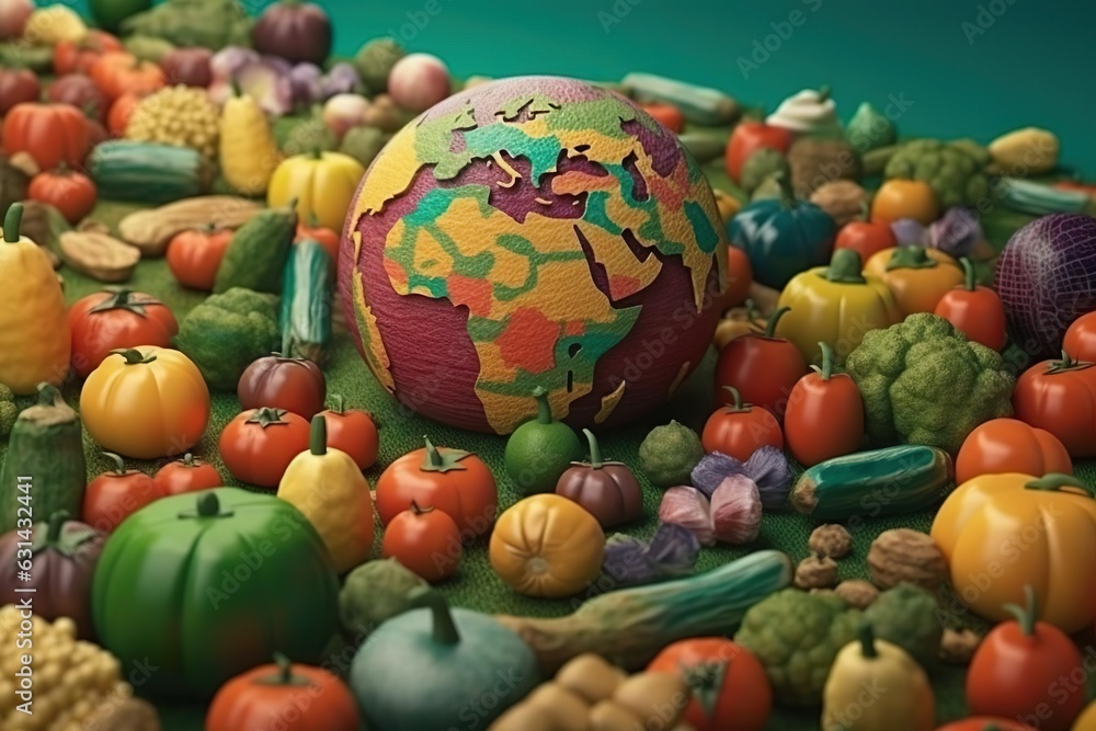Different cartoon vegetables Different cartoon vegetables