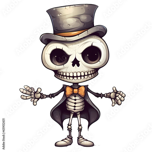 Halloween skeleton Clipart Illustration