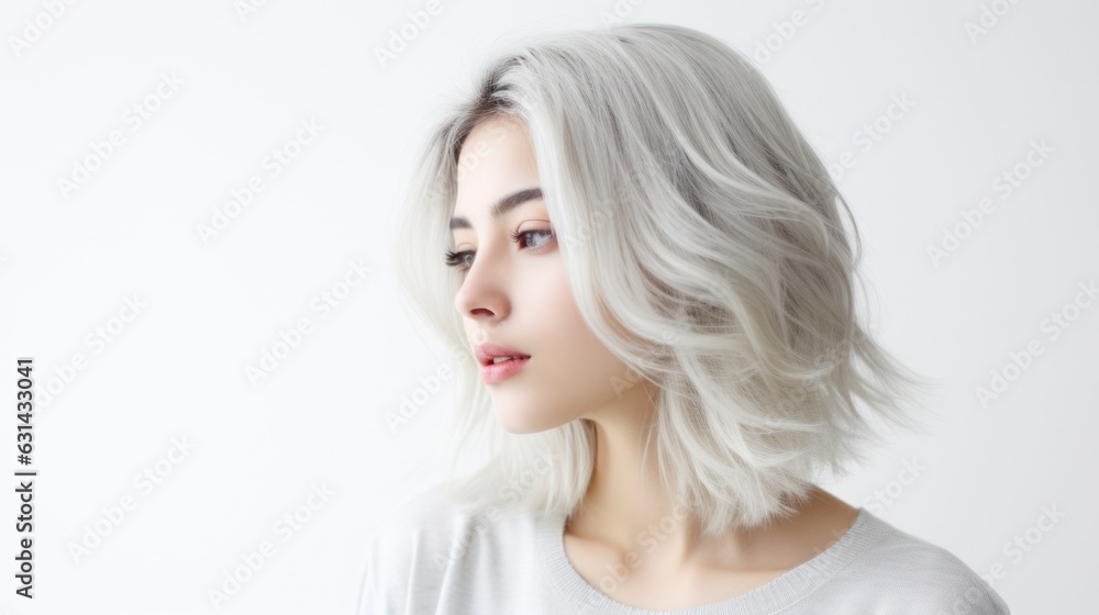 woman, white background, copy space woman, white background, copy space