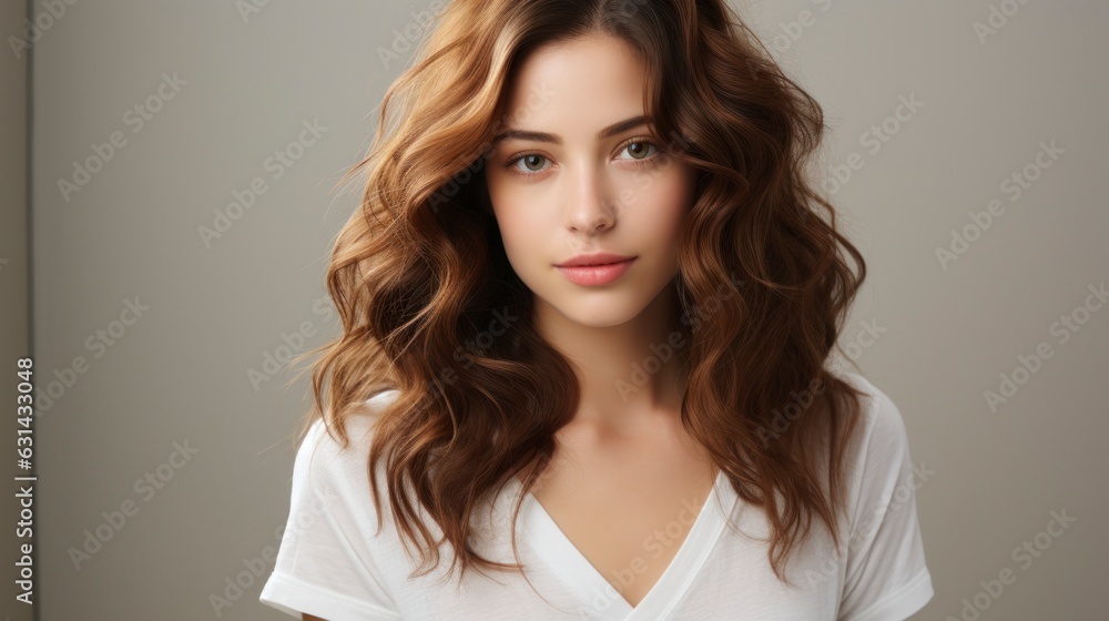 woman, white background, copy space woman, white background, copy space