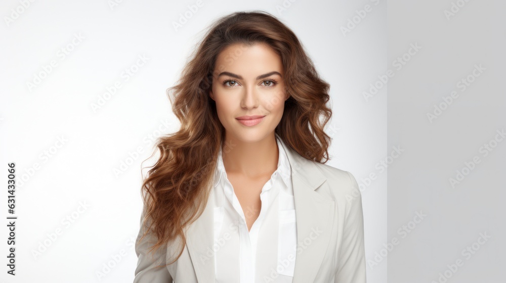 woman, white background, copy space woman, white background, copy space