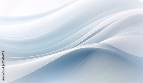 Abstract blue and white gradient background with smooth curves and lines creating depth and dimension. 