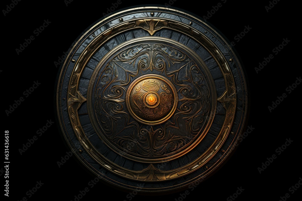 Fototapeta premium Single coin fantasy fortune. Generate Ai