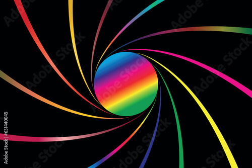 James rifled gun barrel grooves. Horizontal background, rifled channels. Vector