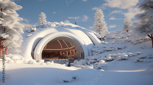 Futuristic Mountain Retreat