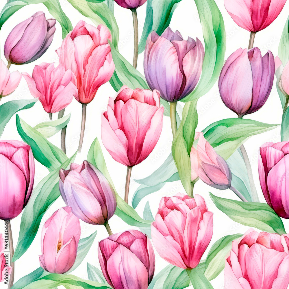 Botanical floral seamless pattern tile. Wallpaper background with flowers.