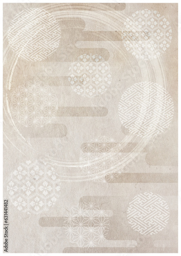 和柄筆模様和紙背景