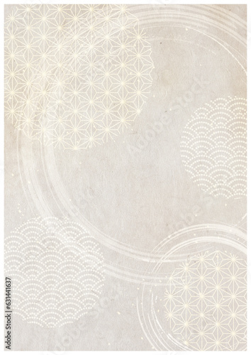 和柄筆模様和紙背景