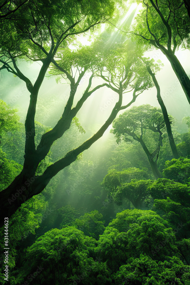 Grüne Bäume und Wald Grüne Bäume und Wald