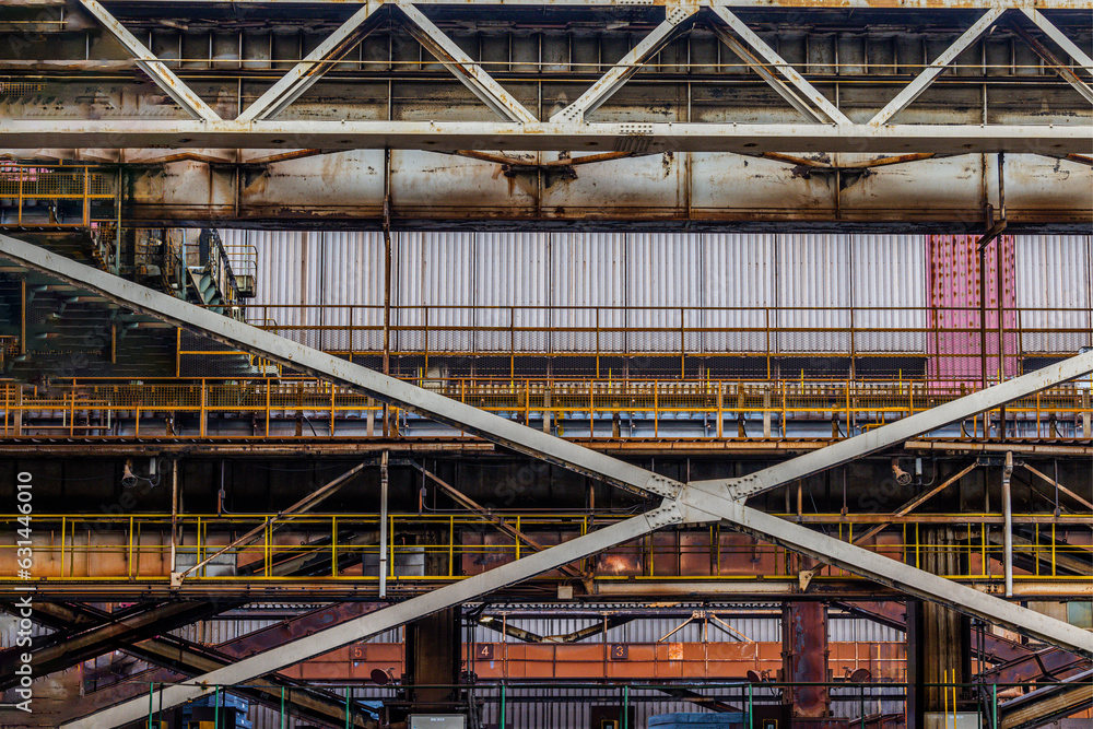 鉄骨 Landscape with rusty steel frame 鉄骨 Landscape with rusty steel frame