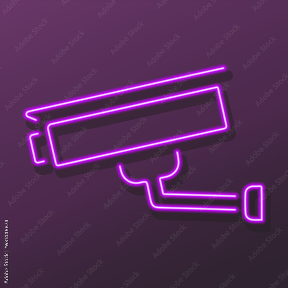 CCTV neon sign, modern glowing banner design, colorful modern design trends on black background. Vector illustration. CCTV neon sign, modern glowing banner design, colorful modern design trends on black background. Vector illustration.