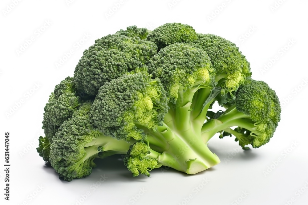 Broccoli on white background. Fresh vegetables. Healthy food concept Broccoli on white background. Fresh vegetables. Healthy food concept