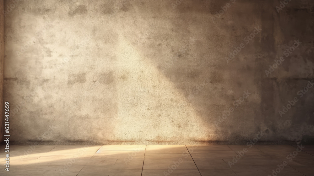 Wide Concrete Texture Background Wall with Floor. Created with Generative AI technology. Wide Concrete Texture Background Wall with Floor. Created with Generative AI technology.