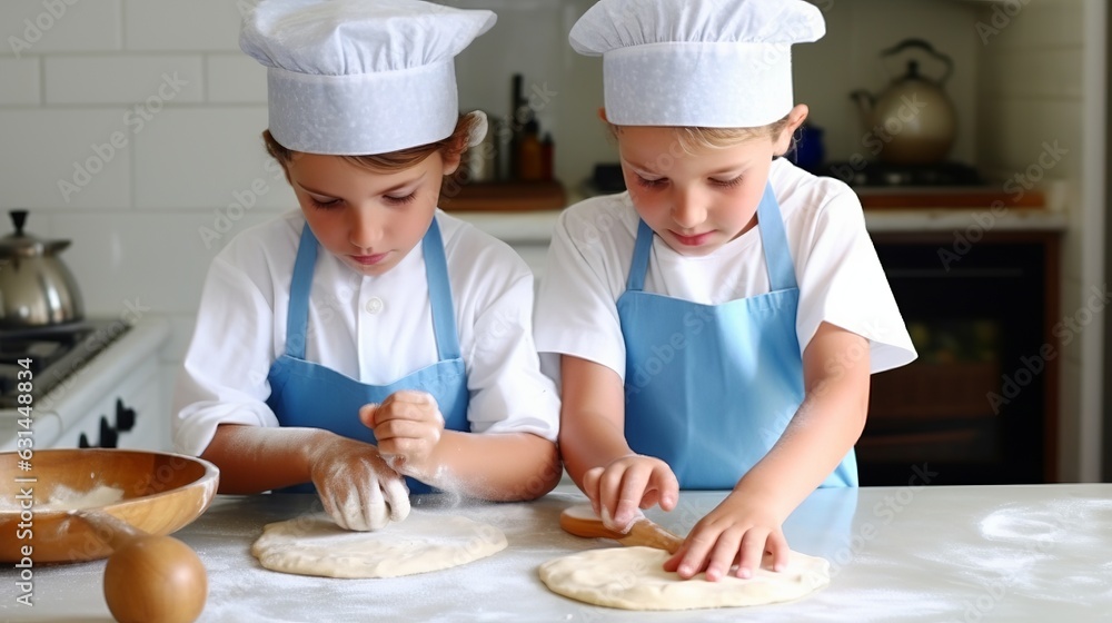 Kids Cooking Pizza: Fun Culinary Adventure for Little Chefs. Creative Pizza Making with Joyful Faces. Family-Friendly Cooking Experience. Yummy Homemade Pizza in the Making. Generative Ai Kids Cooking Pizza: Fun Culinary Adventure for Little Chefs. Creative Pizza Making with Joyful Faces. Family-Friendly Cooking Experience. Yummy Homemade Pizza in the Making. Generative Ai