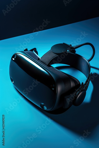 Headset for video games, realistic vr glasses, generative AI.
