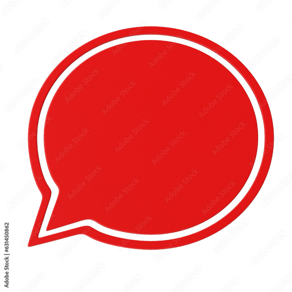 red speech bubble isolated on transparent red speech bubble isolated on transparent
