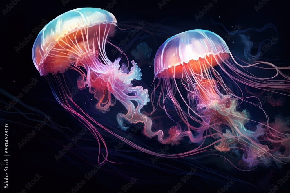 bioluminescence oceanic jellyfish
