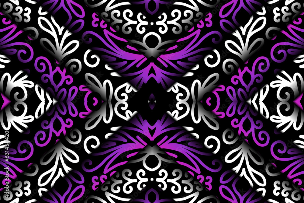 Beautiful classic design colourful background with flower leaf line art pattern of indonesian culture traditional batik Beautiful classic design colourful background with flower leaf line art pattern of indonesian culture traditional batik