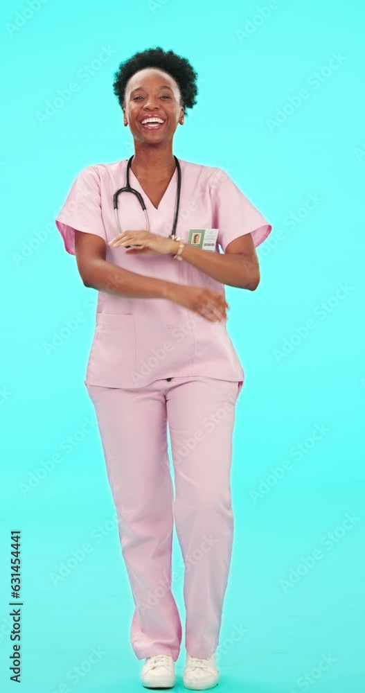 Face, nurse and flexing muscle with healthcare, empowerment and trust with mockup space, emoji and strength. Portrait, black woman and medical professional showing bicep, strong and happy worker Face, nurse and flexing muscle with healthcare, empowerment and trust with mockup space, emoji and strength. Portrait, black woman and medical professional showing bicep, strong and happy worker