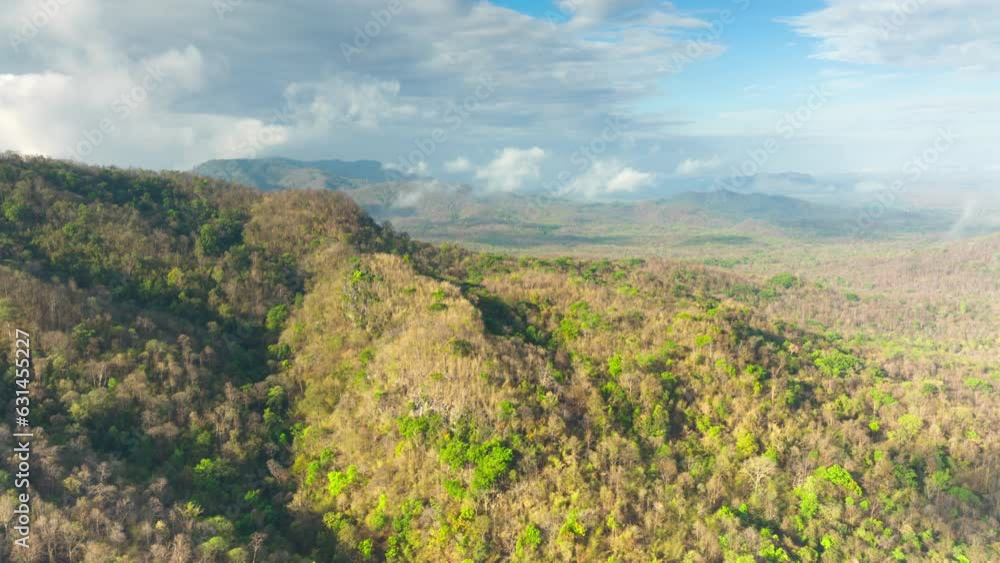 4K motion time lapse video aerial view morning scenery Mist flowing over the high mountains The movement of fog and clouds, Pang Puey, Mae Moh, Lampang, Thailand 4K motion time lapse video aerial view morning scenery Mist flowing over the high mountains The movement of fog and clouds, Pang Puey, Mae Moh, Lampang, Thailand