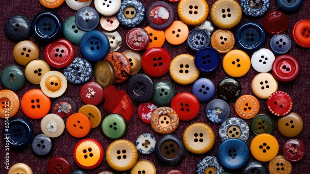 Collection of different multi colored buttons. Collection of different multi colored buttons.
