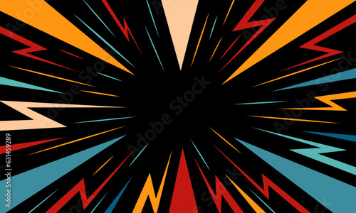 Blast zap lightning bolt explosion excitement abstract background, Posters, Banner Samples, Retro Colors from the 1970s 1900s, 70s, 80s, 90s. retro vintage 70s style stripes background poster lines. s