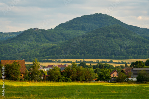 View of Egerberk Castle Ruins, Klášterec nad Ohří, Czech Republic