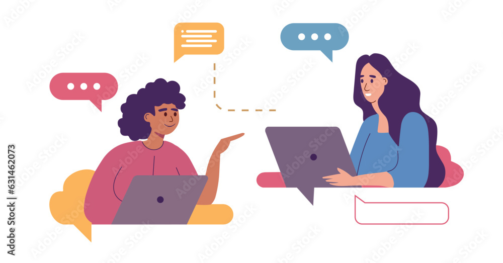 Business communication via internet. Online remote video conference call. Virtual distant work of people, team. Flat graphic vector illustration isolated on white background. Business communication via internet. Online remote video conference call. Virtual distant work of people, team. Flat graphic vector illustration isolated on white background.