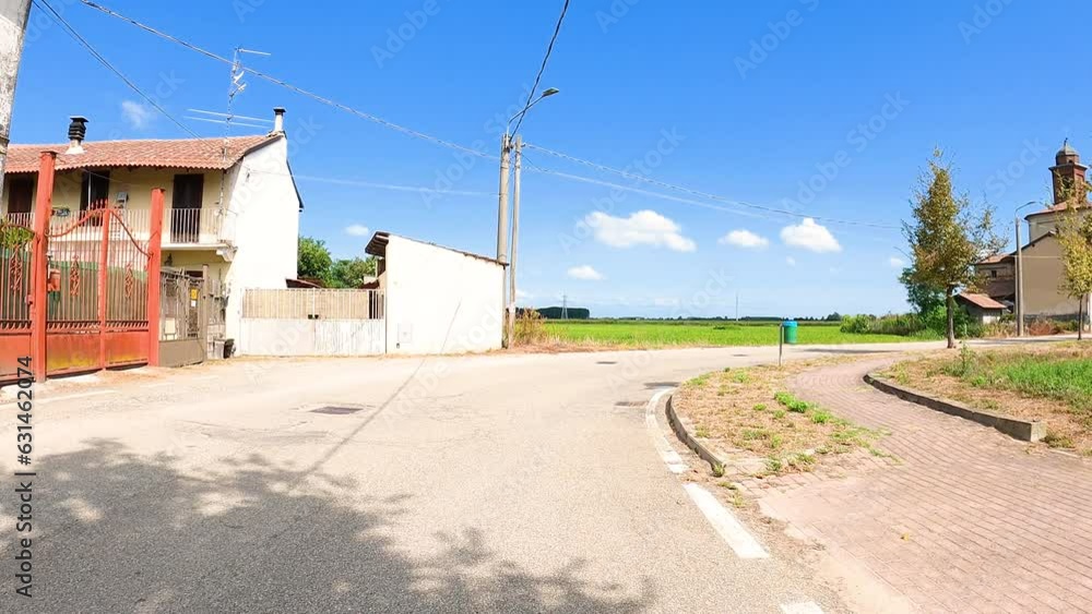 a street in Rivoltella village, municipality of Rosasco, province of Pavia, Lombardy, Italy a street in Rivoltella village, municipality of Rosasco, province of Pavia, Lombardy, Italy