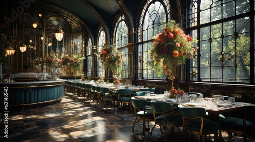 interior of the restaurant, ai generative