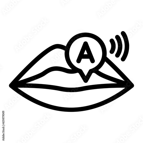 mouth line icon