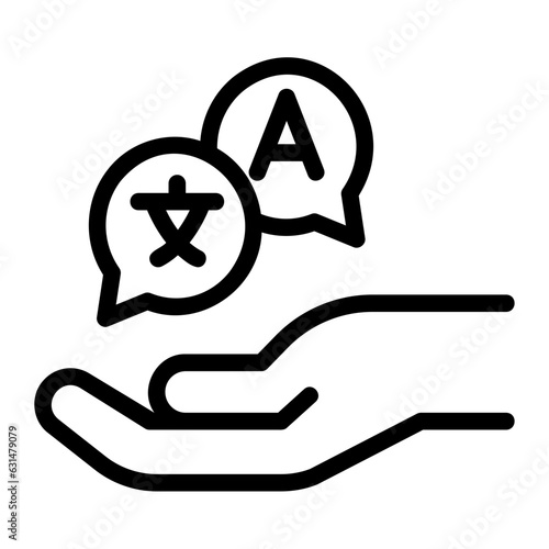 translator line icon