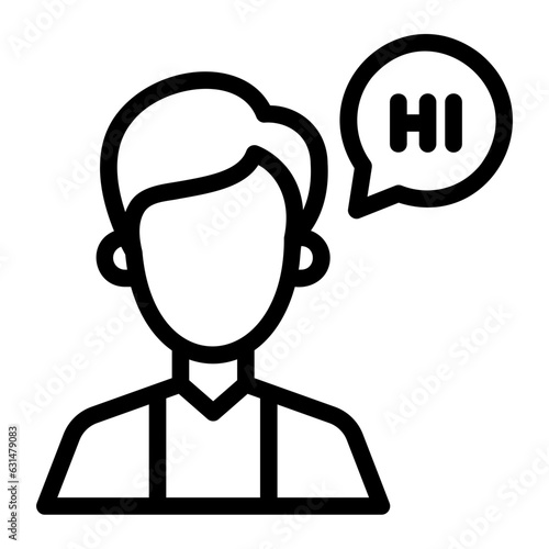 translator line icon
