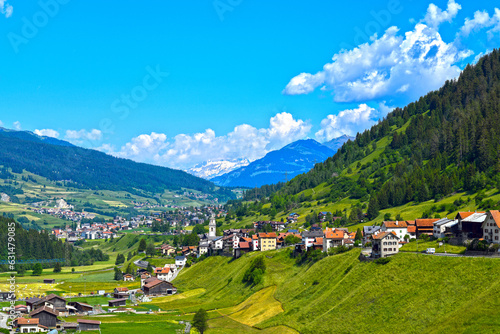 Savognin  Surses   im Bezirk Albula des Kantons Graub  nden in der Schweiz