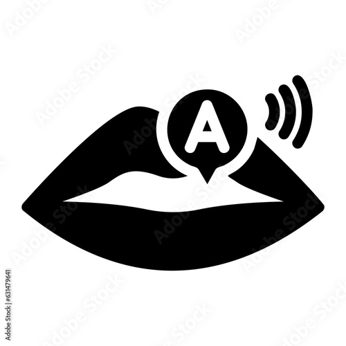 mouth glyph icon