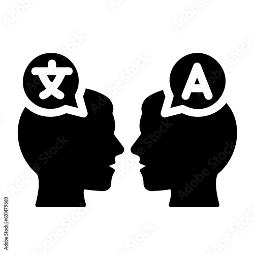 translator glyph icon